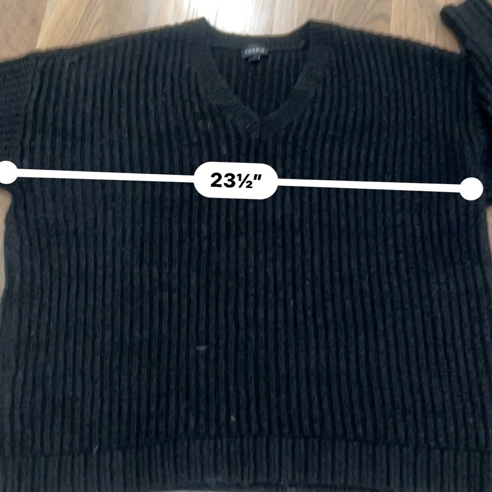 Torrid Women Sweater 3X BLACK Ribbed Chunky Knit Tunic Long Sleeve Hem Zip READ - Picture 6 of 6